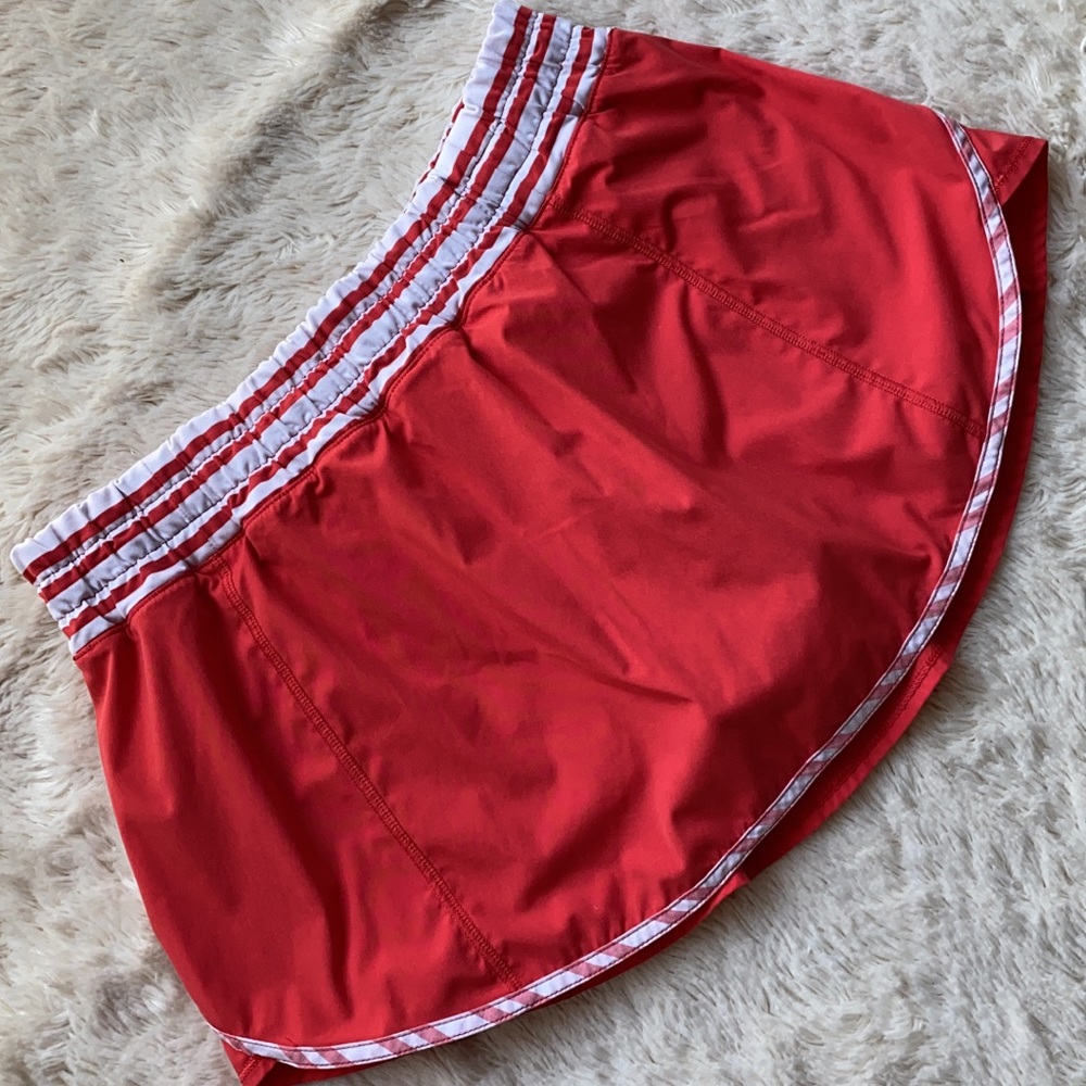 Lulelemon orange red tennis running Skort skirt